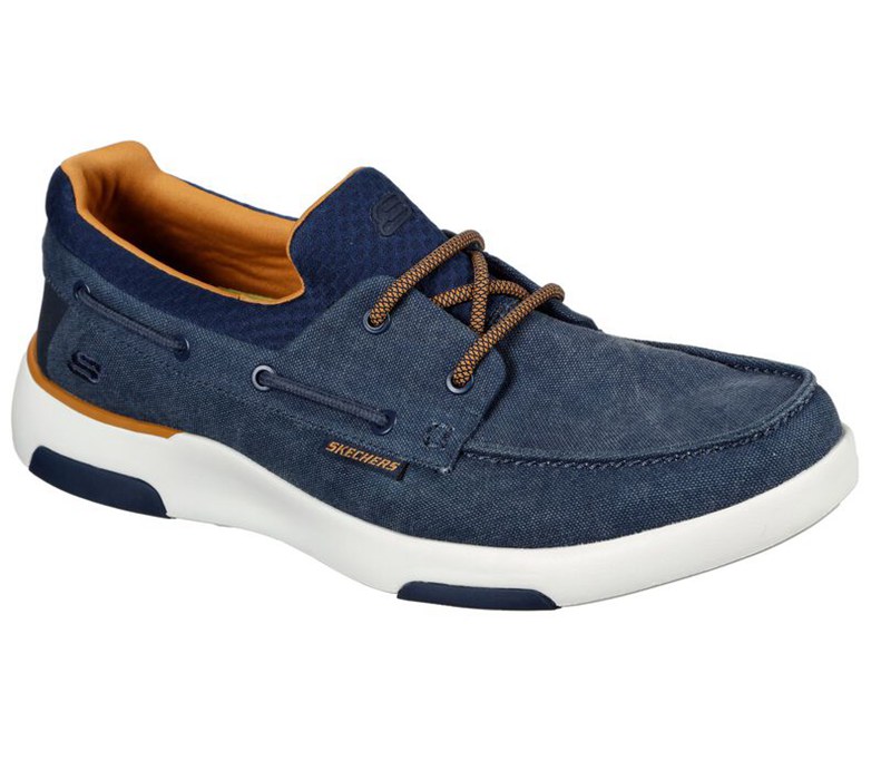 Skechers Herr Marinblå Slip On - Bellinger - Garmo - Sverige (XUMIW-5049)